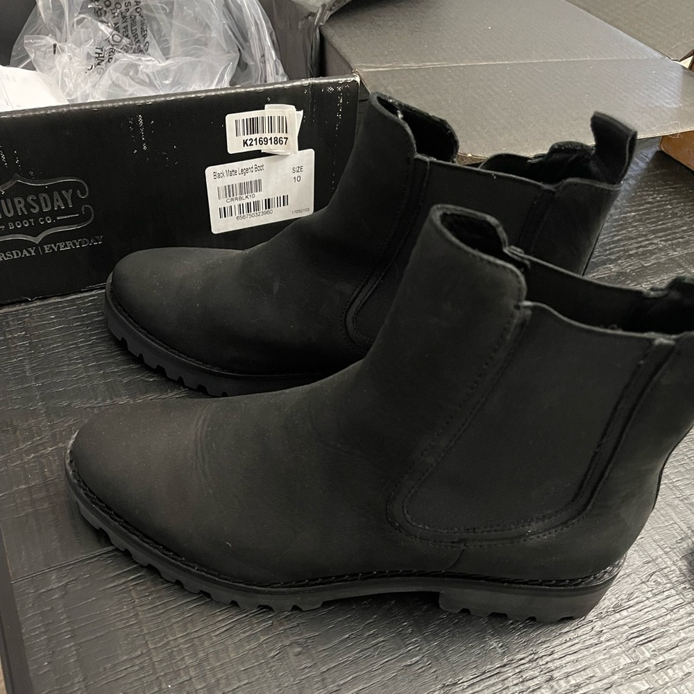 Thursday Boot Co. in Black Matte Legend Boot. Full leather.